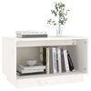 vidaXL Έπιπλο Τηλεόρασης Λευκό 60 x 35 x 35 εκ. από Μασίφ Ξύλο Πεύκου