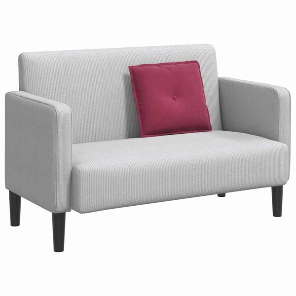 vidaXL Μαξιλάρι Πλάτης Κόκκινο 50 x 45 εκ. Υφασμάτινο Κορντουρά