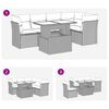 vidaXL Σαλόνι Κήπου Σετ 6 Τεμαχίων Γκρι Συνθετικό Ρατάν με Μαξιλάρια