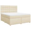 vidaXL &Kappa;&rho;&epsilon;&beta;ά&tau;&iota; Boxspring &mu;&epsilon; &Sigma;&tau;&rho;ώ&mu;&alpha; &Kappa;&rho;&epsilon;&mu; 180x200 &epsilon;&kappa;. &Upsilon;&phi;&alpha;&sigma;&mu;ά&tau;&iota;&nu;&omicron;
