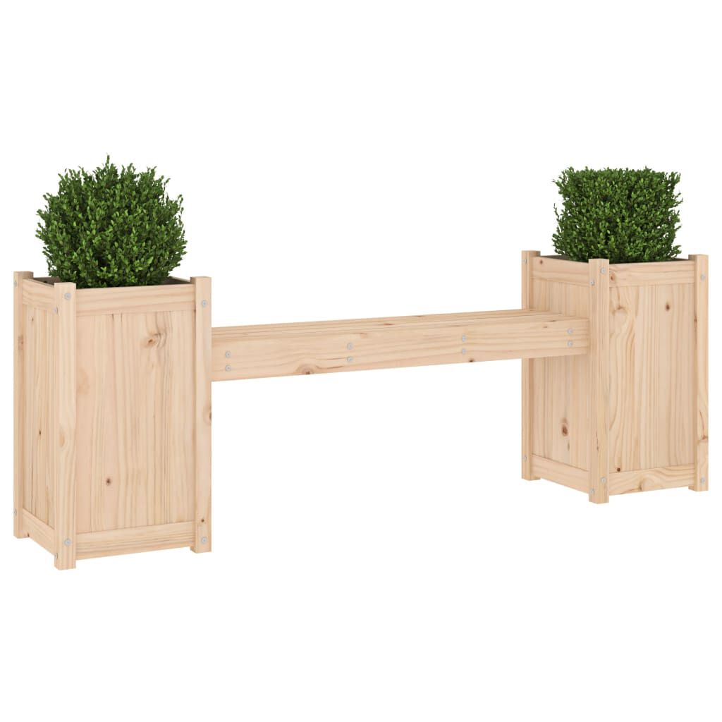 vidaXL Ζαρντινιέρα Παγκάκι 180 x 36 x 63 εκ. από Μασίφ Ξύλο Πεύκου