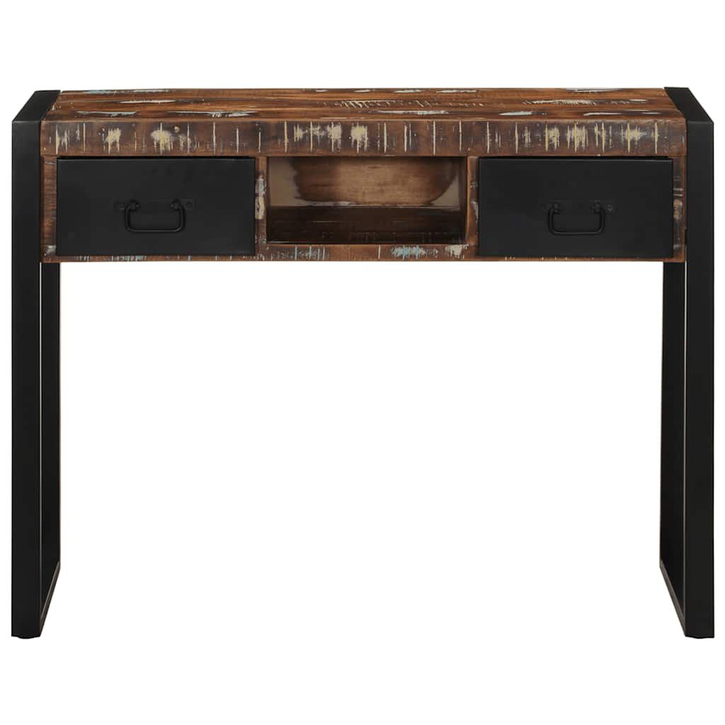vidaXL Τραπέζι κονσόλας Πολύχρωμο 100x35x75 cm Στερεό ξύλο ανακτημένο