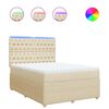 vidaXL &Kappa;&rho;&epsilon;&beta;ά&tau;&iota; Boxspring &mu;&epsilon; &Sigma;&tau;&rho;ώ&mu;&alpha; &Kappa;&rho;&epsilon;&mu; 140x190 &epsilon;&kappa;. &Upsilon;&phi;&alpha;&sigma;&mu;ά&tau;&iota;&nu;&omicron;