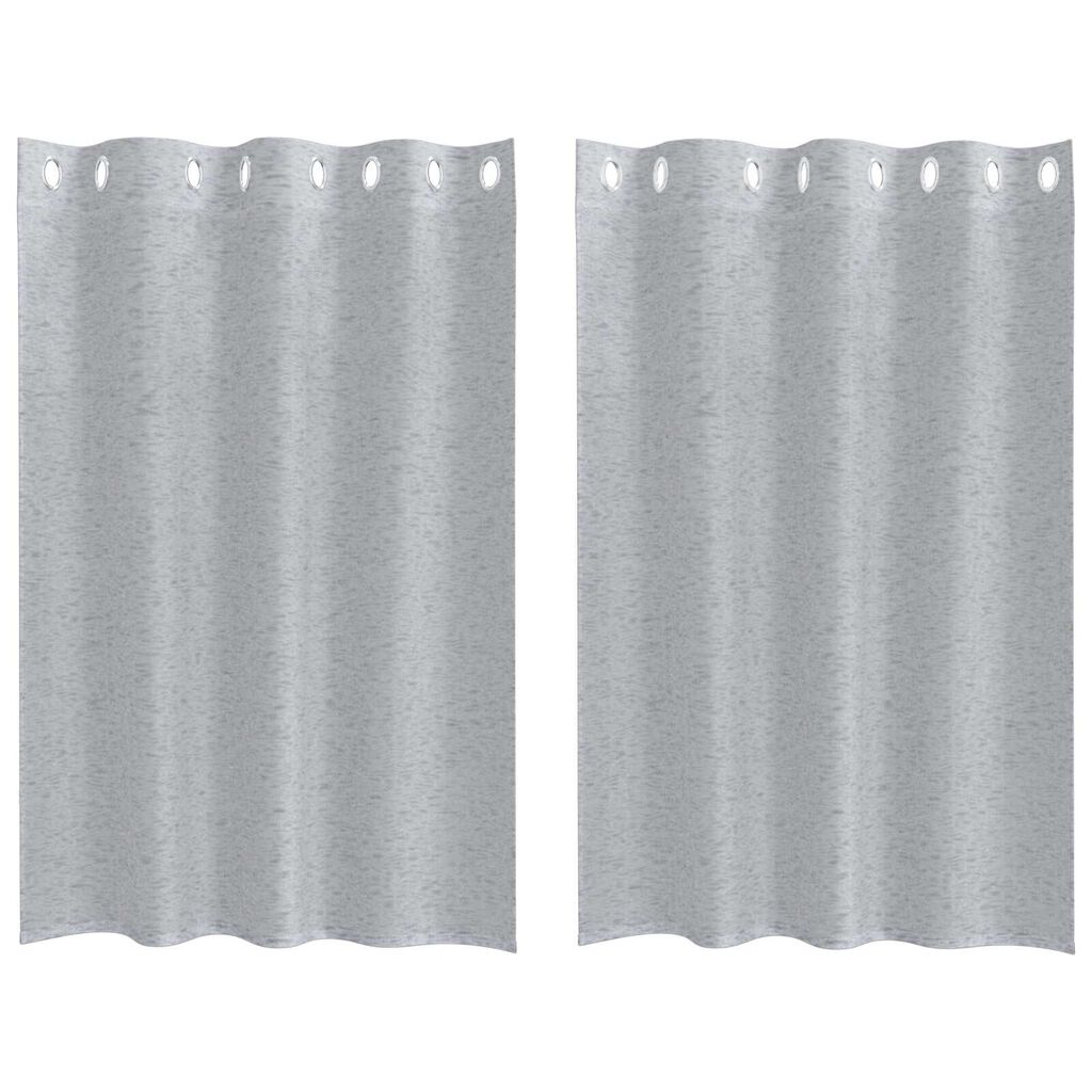 vidaXL Κουρτίνες 2 pcs Σκούρο γκρι 140 x 140 εκ. Πολυεστέρας