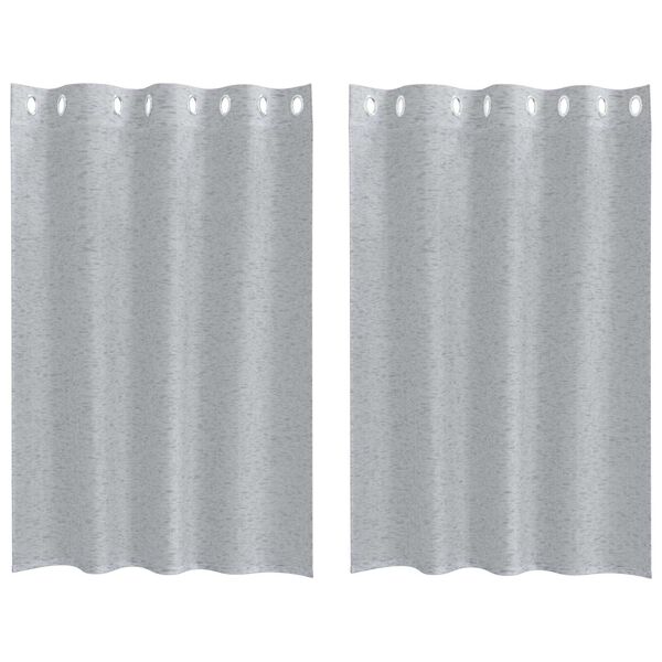 vidaXL Κουρτίνες 2 pcs Σκούρο γκρι 140 x 140 εκ. Πολυεστέρας