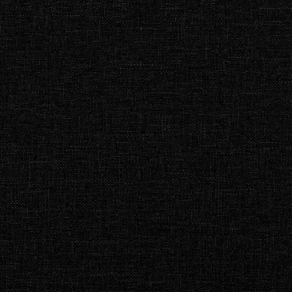 vidaXL Κρεβάτι Boxspring με Στρώμα Μαύρο 140x200 εκ. Υφασμάτινο