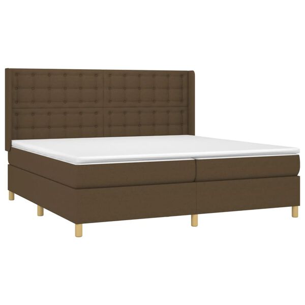 vidaXL &Kappa;&rho;&epsilon;&beta;ά&tau;&iota; Boxspring &mu;&epsilon; &Sigma;&tau;&rho;ώ&mu;&alpha; &Sigma;&kappa;&omicron;ύ&rho;&omicron; &Kappa;&alpha;&phi;έ 200x200 &epsilon;&kappa;. &Upsilon;&phi;&alpha;&sigma;&mu;ά&tau;&iota;&nu;&omicron;