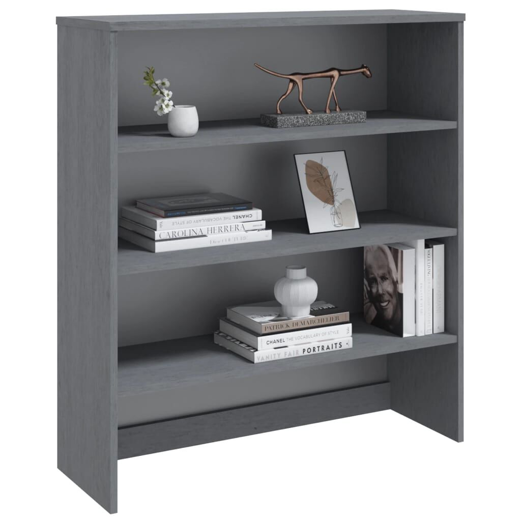 vidaXL Πάνω Μέρος Ντουλαπιού HAMAR Γκρι 90x30x100 εκ. Μασίφ Πεύκο