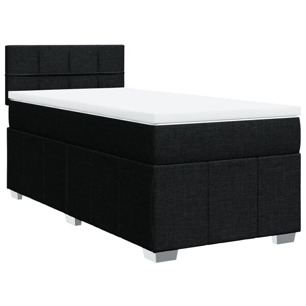 vidaXL &Kappa;&rho;&epsilon;&beta;ά&tau;&iota; Boxspring &mu;&epsilon; &Sigma;&tau;&rho;ώ&mu;&alpha; &Mu;&alpha;ύ&rho;&omicron; 80 x 200 &epsilon;&kappa;. &Upsilon;&phi;&alpha;&sigma;&mu;ά&tau;&iota;&nu;&omicron;