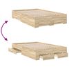 vidaXL Σκελετός Κρεβατιού Καφέ 120 x 200 cm Επεξεργασμένο ξύλο