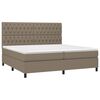 vidaXL &Kappa;&rho;&epsilon;&beta;ά&tau;&iota; Boxspring &mu;&epsilon; &Sigma;&tau;&rho;ώ&mu;&alpha; Taupe 200x200 &epsilon;&kappa;. &Upsilon;&phi;&alpha;&sigma;&mu;ά&tau;&iota;&nu;&omicron;