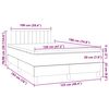 vidaXL &Kappa;&rho;&epsilon;&beta;ά&tau;&iota; Boxspring &mu;&epsilon; &Sigma;&tau;&rho;ώ&mu;&alpha; & LED &Rho;&omicron;&zeta; 120x190 &epsilon;&kappa;. &Beta;&epsilon;&lambda;&omicron;ύ&delta;&iota;&nu;&omicron;