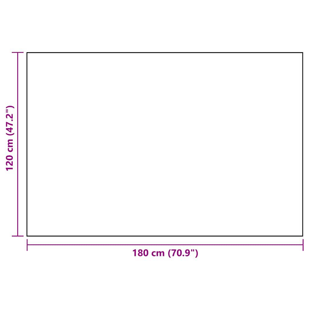 vidaXL Χαλί εξωτερικού χώρου ARAKIL Μαύρο 120x180 cm PP