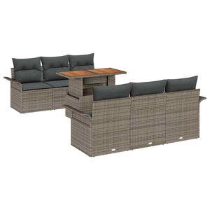 vidaXL &Sigma;&epsilon;&tau; &Kappa;&alpha;&nu;&alpha;&pi;έ &Kappa;ή&pi;&omicron;&upsilon; &mu;&epsilon; &mu;&alpha;&xi;&iota;&lambda;ά&rho;&iota; 7 pcs &Gamma;&kappa;&rho;&iota;