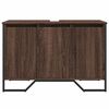 vidaXL Ντουλάπι Νιπτήρα Μπάνιου Καφέ Δρυς 91x35x60 εκ. Επεξ. Ξύλο