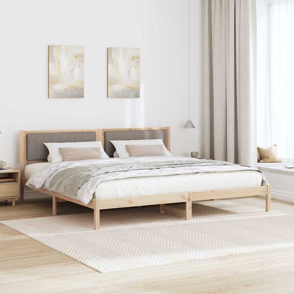 vidaXL &Sigma;&kappa;&epsilon;&lambda;&epsilon;&tau;ό&sigmaf; &Kappa;&rho;&epsilon;&beta;&alpha;&tau;&iota;&omicron;ύ Taupe 200 x 200 cm &Sigma;&tau;&epsilon;&rho;&epsilon;ά &xi;&upsilon;&lambda;&epsilon;ί&alpha; &pi;&epsilon;ύ&kappa;&omicron;&upsilon;