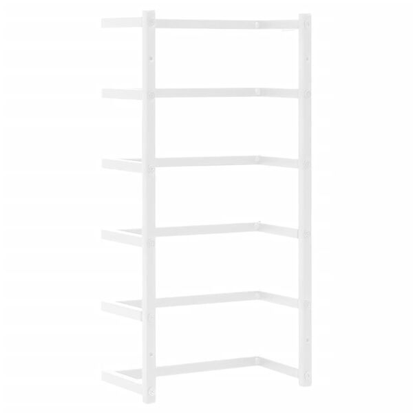 vidaXL Βάση για Πετσέτες Επιτοίχια Λευκή 24 x 12 x 48 εκ. Ατσάλινη