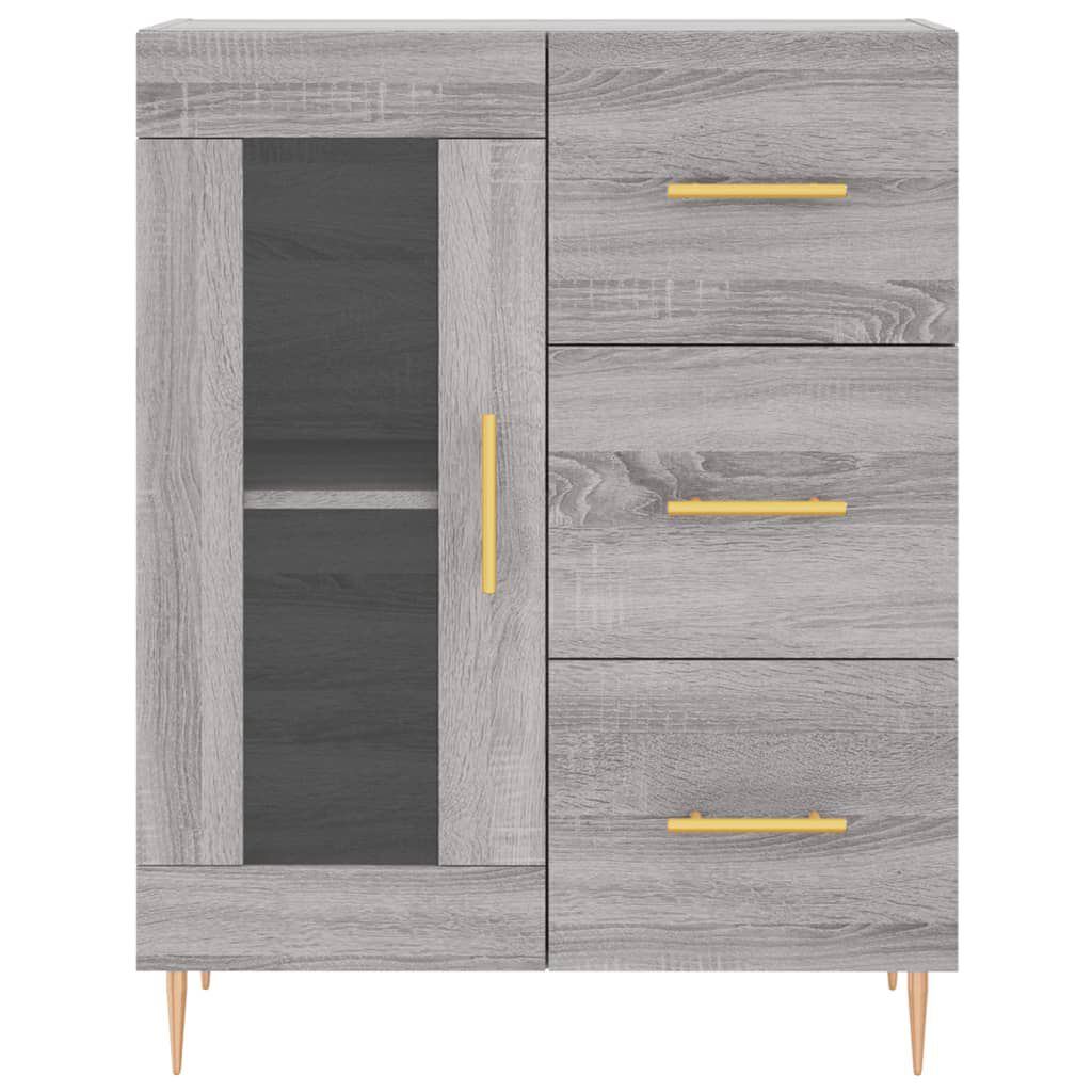 vidaXL Ντουλάπι Γκρι Sonoma 69,5 x 34 x 180 εκ. Επεξεργασμένο Ξύλο