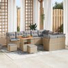 vidaXL Σετ Καναπέ Κήπου 12 pcs Μπεζ συνθετικό ρατάν