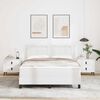 vidaXL Κρεβάτι με Στρώμα με στρώμα Λευκό 160 x 200 cm Τεχνητό δέρμα
