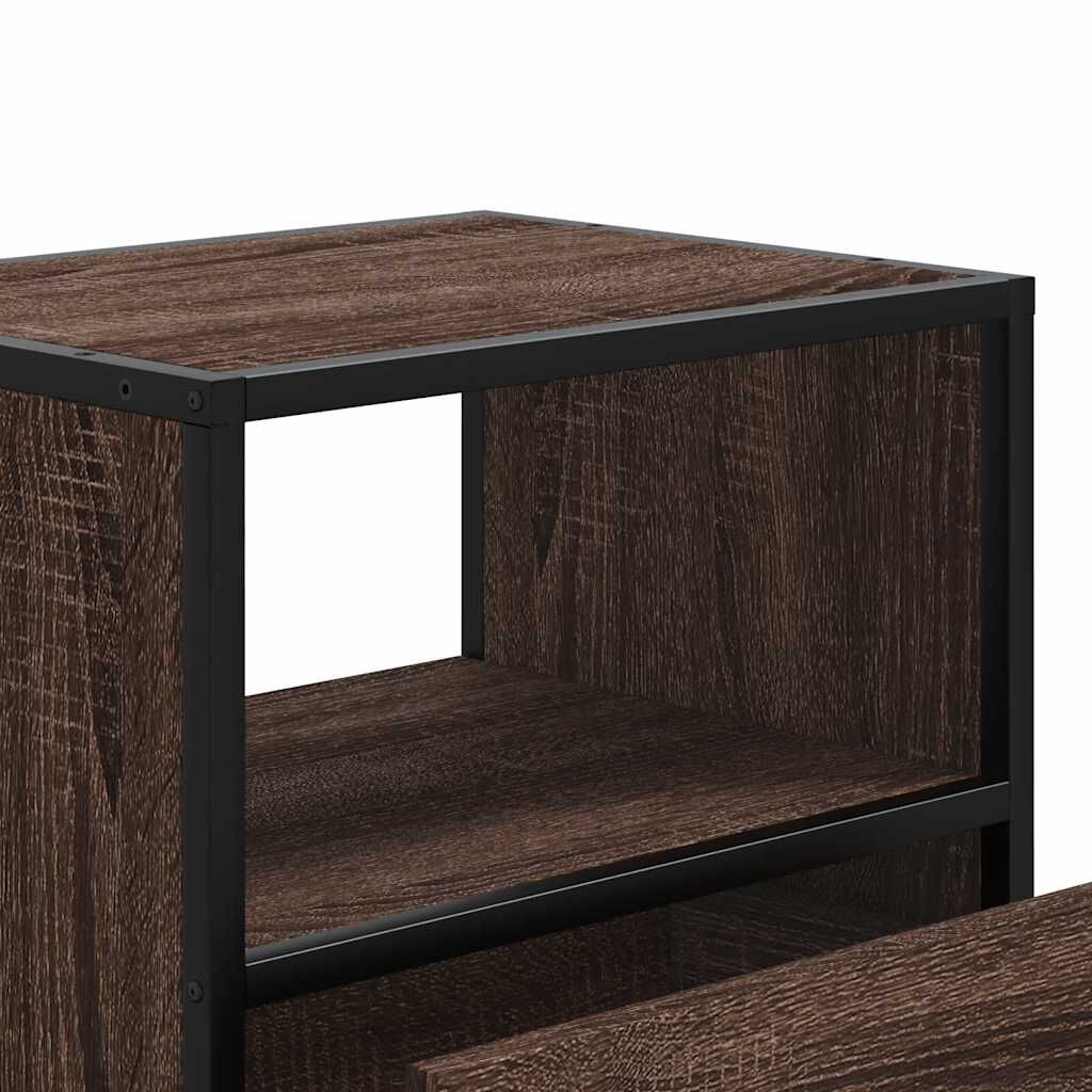 vidaXL Κομοδίνο επίτοιχο ντουλάπι καφέ δρυς 40x31x39,5 cm