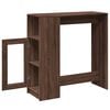 vidaXL Τραπέζι Μπαρ με Ράγες Καφέ Δρυς 101x40x103,5 εκ. Επεξεργ. Ξύλο