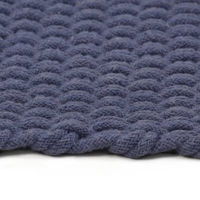 vidaXL Χαλί Ορθογώνιο Ναυτικό Μπλε 120x180 εκ. Βαμβάκι