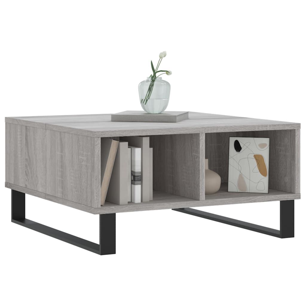 vidaXL Τραπεζάκι Σαλονιού Γκρι Sonoma 60x60x30 εκ. Επεξεργασμένο Ξύλο