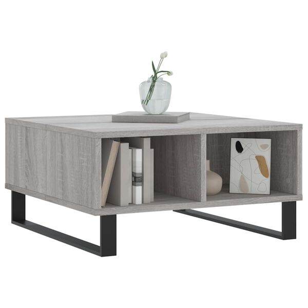 vidaXL Τραπεζάκι Σαλονιού Γκρι Sonoma 60x60x30 εκ. Επεξεργασμένο Ξύλο