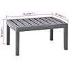 vidaXL Τραπέζι Κήπου Μόκα 78 x 55 x 38 εκ. Πλαστικό