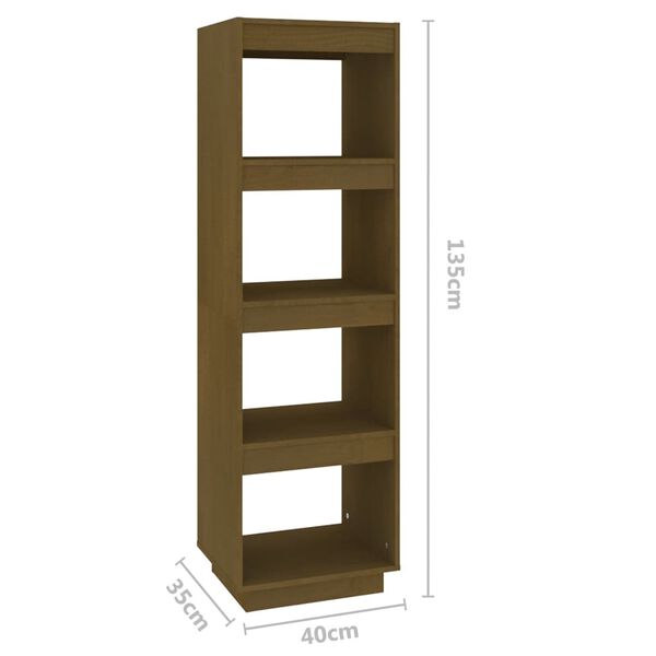 vidaXL Βιβλιοθήκη/Διαχωριστικό Χώρου Μελί 40x35x135 εκ. Μασίφ Πεύκο