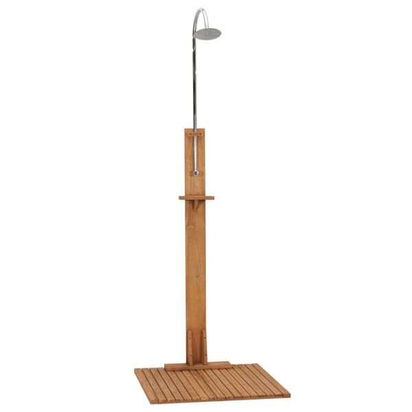 vidaXL Ντουζιέρα Κήπου 75 x 75 x 210 εκ. Μασίφ Ξύλο Teak