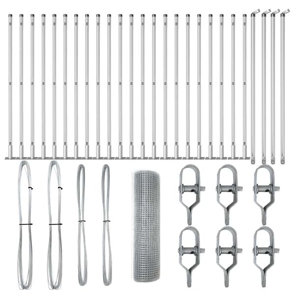 vidaXL &Sigma;&tau;ύ&lambda;&omicron;&sigmaf; &Pi;&epsilon;&rho;&iota;&phi;&rho;ά&xi;&epsilon;&omega;&nu; &Alpha;&sigma;&eta;&mu;ί 50 x 0,4 &mu;. (19 x 19 mm &pi;&lambda;έ&gamma;&mu;&alpha;) &Alpha;&tau;&sigma;ά&lambda;&iota;