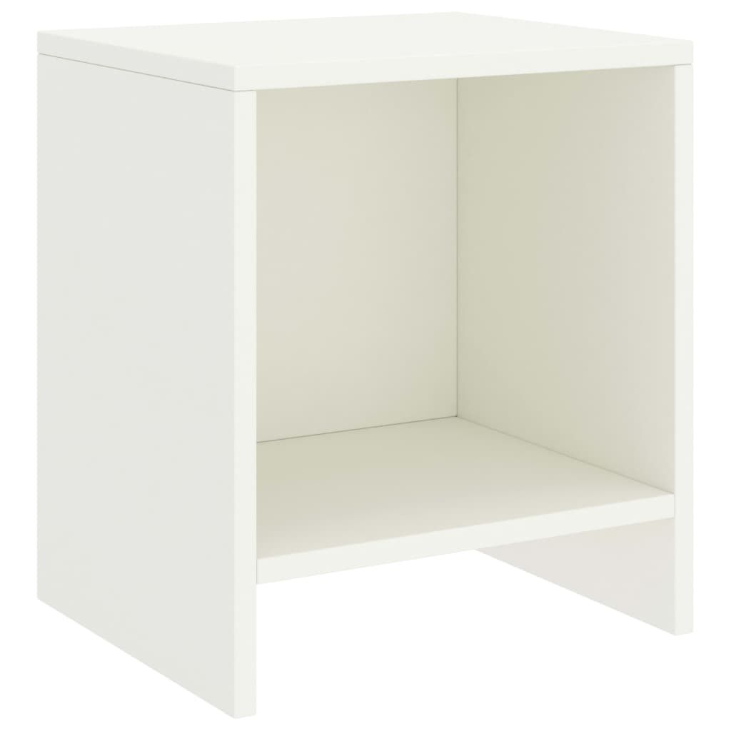 vidaXL Κομοδίνο Λευκό 35 x 30 x 40 εκ. Μασίφ Ξύλο Πεύκου