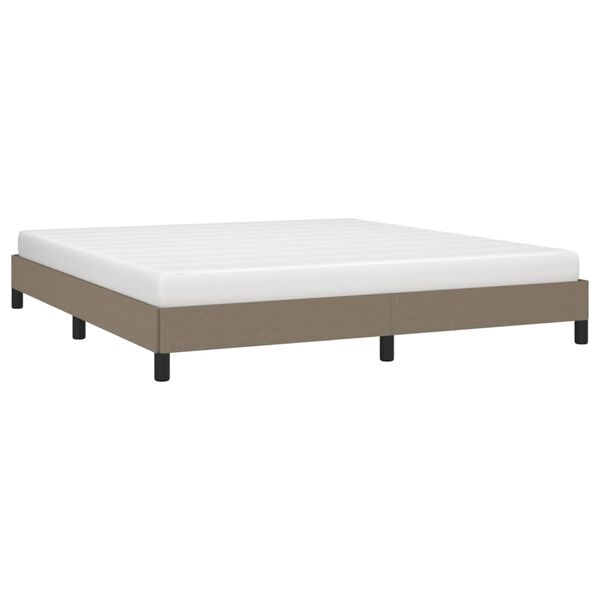 vidaXL Σκελετός Κρεβατιού Χωρίς Στρώμα Taupe 160x200 εκ. Υφασμάτινο