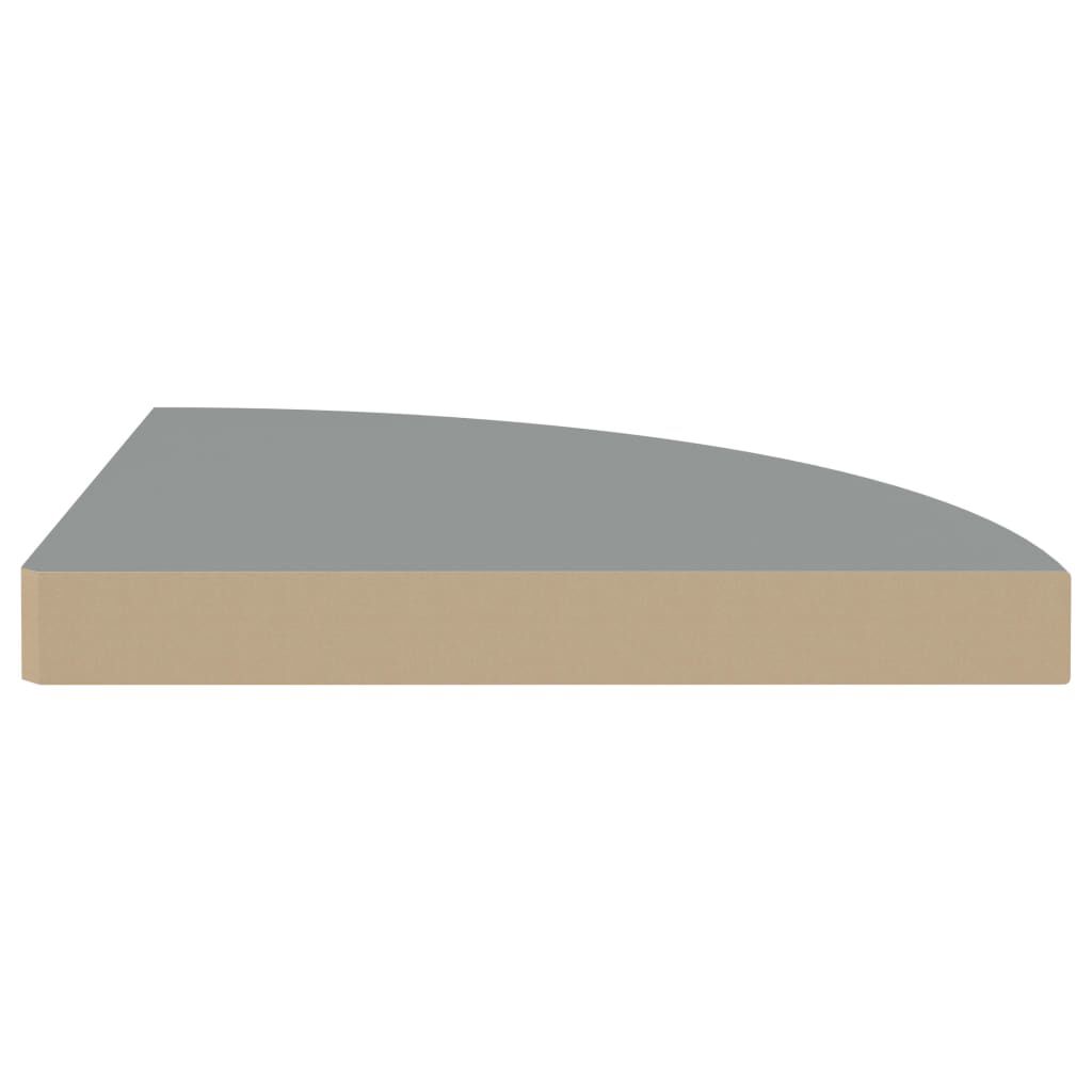 vidaXL Ράφι Τοίχου Γωνιακό Γκρι 35x35x3,8 εκ. από MDF