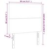 vidaXL Κεφαλάρι Κρεβατιού LED Taupe 80x5x118/128εκ. Υφασμάτινο