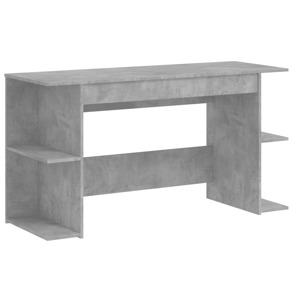 vidaXL Γραφείο Γκρι Σκυροδέματος 140 x 50 x 75 εκ. από Επεξεργ. Ξύλο