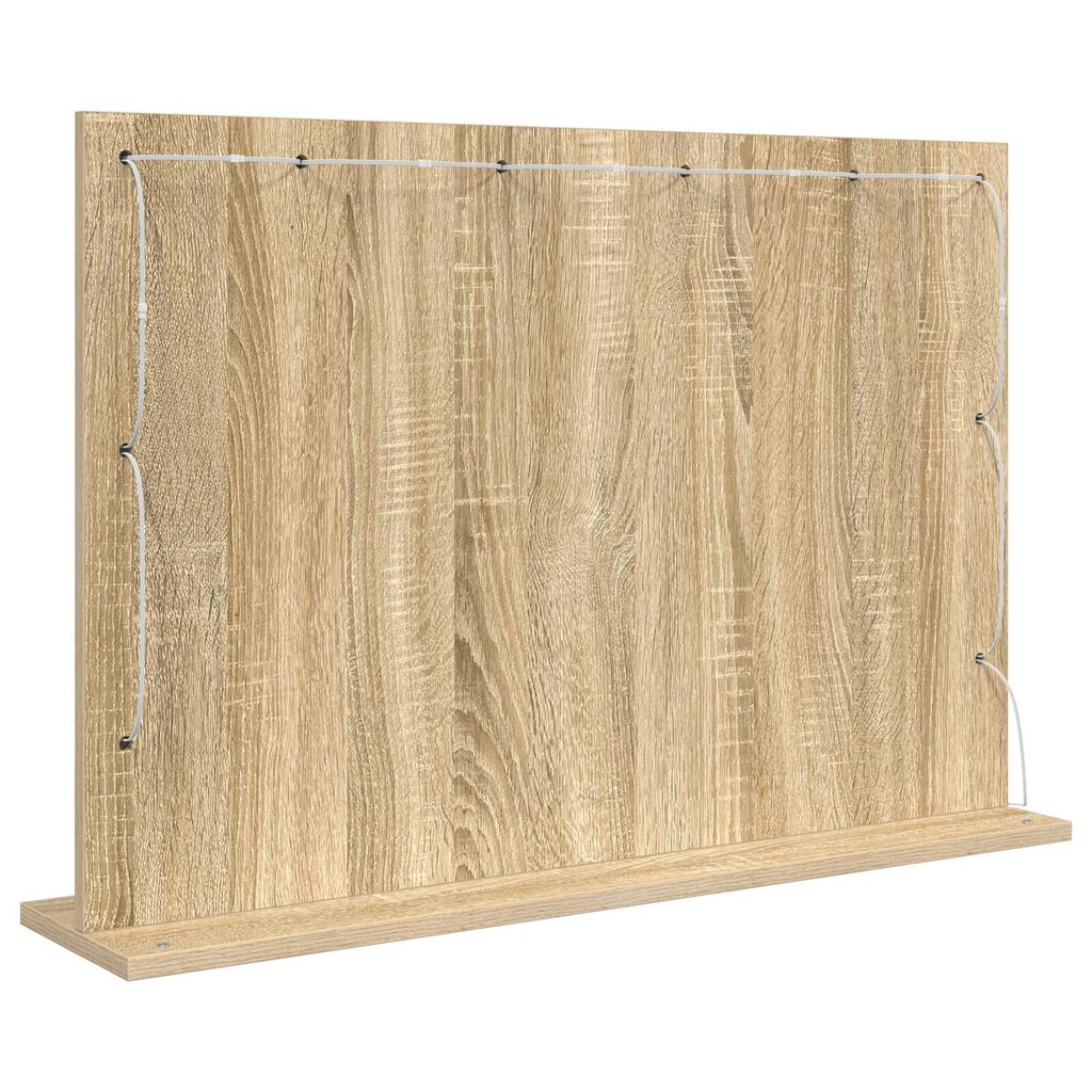 vidaXL Καθρέφτης Vanity Sonoma oak Επεξεργασμένο ξύλο, Γυαλί