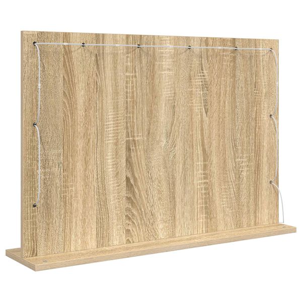 vidaXL Καθρέφτης Vanity Sonoma oak Επεξεργασμένο ξύλο, Γυαλί