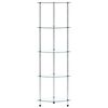 vidaXL Ράφι Διαφανές 5 Επιπέδων 30 x 30 x 130 εκ. από Ψημένο Γυαλί