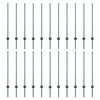 vidaXL Πό posts φράχτη 22 pcs Πράσινο 140 cm Ατσάλι