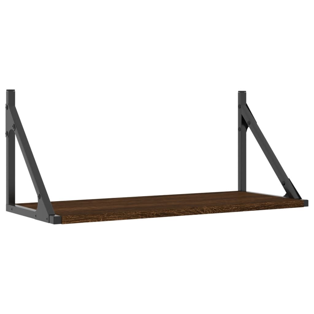 vidaXL Ραφιέρες Τοίχου 2 τεμ. Καφέ Δρυς 60x25x25,5 εκ. από Επεξ. Ξύλο
