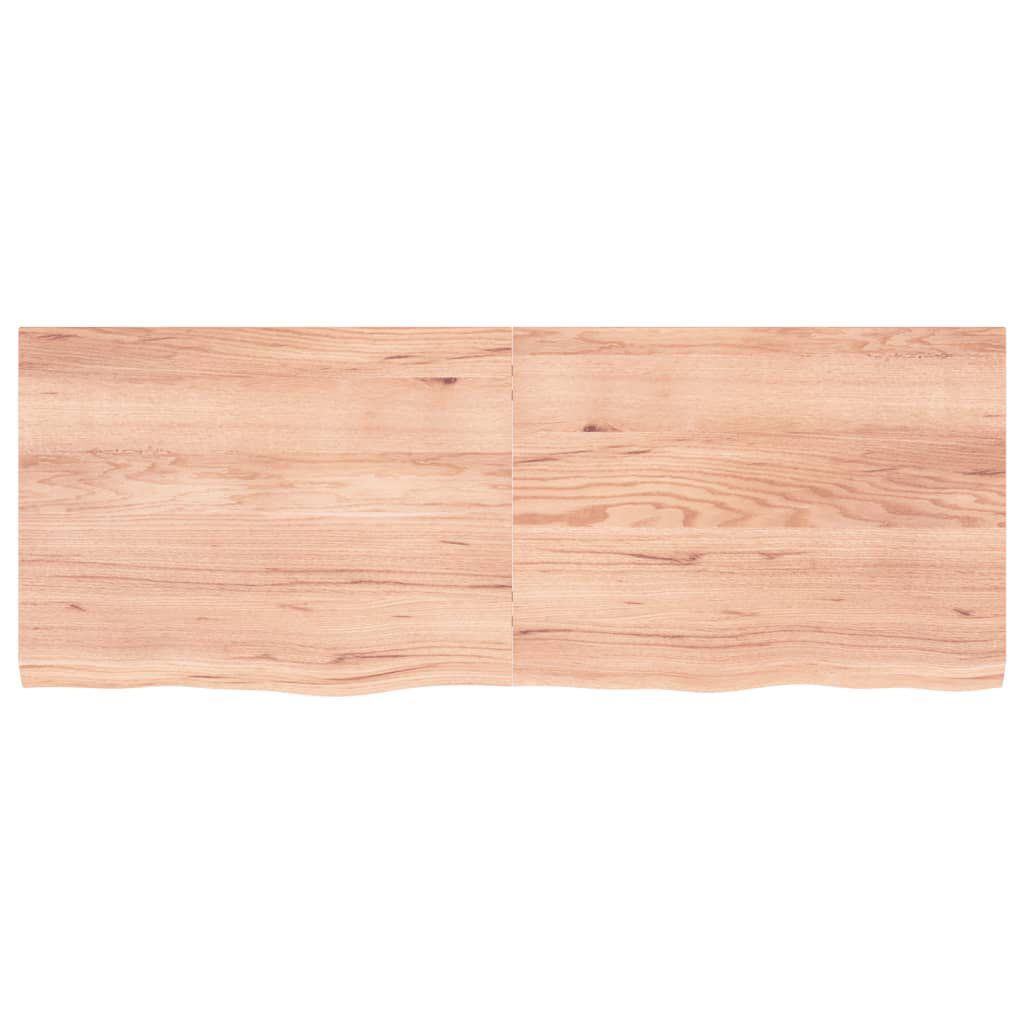 vidaXL Επιφ Τραπεζιού Αν Καφέ 160x60x(2-4)εκ. Επεξ. Μασίφ Ξύλο Δρυός