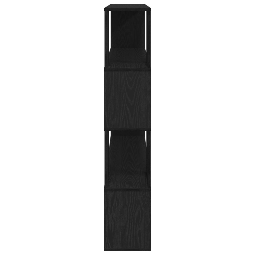 vidaXL Ράφι Βιβλίων Μαύρο Δρυς 100x24x124 εκ. Επεξεργασμένο Ξύλο