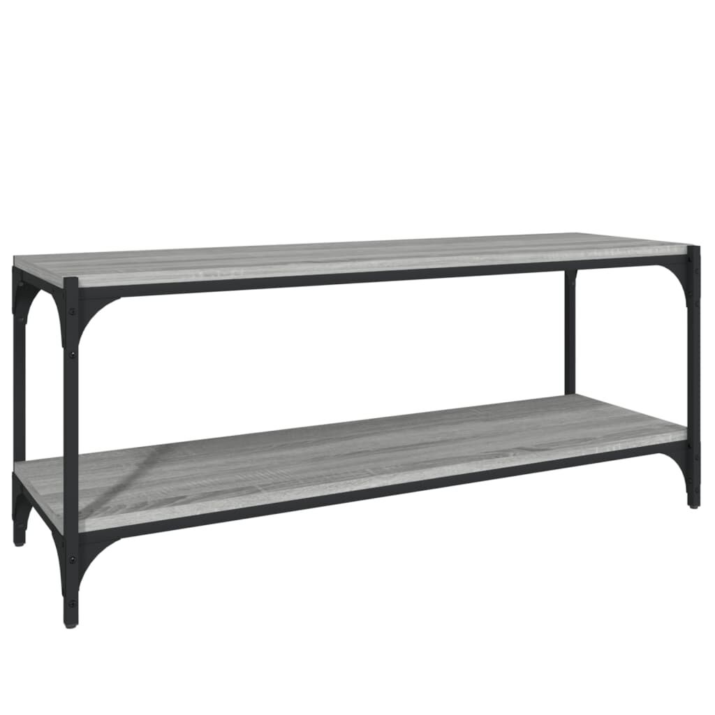 vidaXL Έπιπλο Τηλεόρασης Γκρι Sonoma 100x33x41 εκ. Επεξ. Ξύλο & Ατσάλι