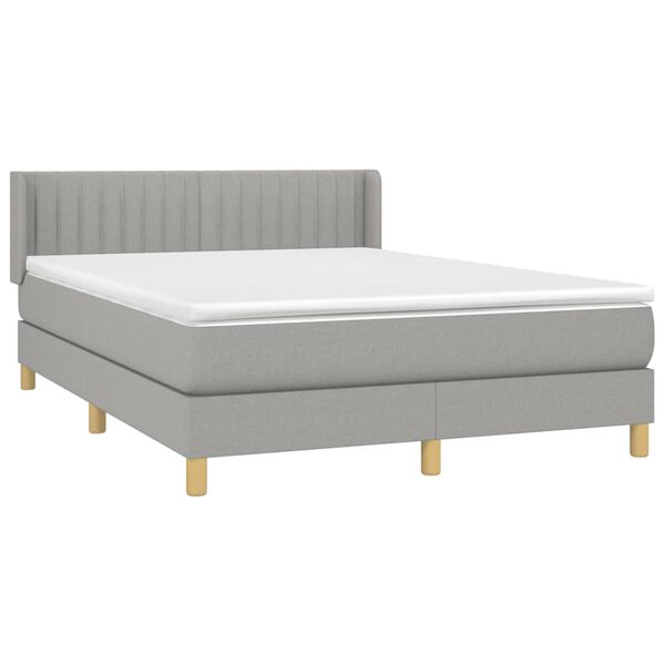 vidaXL &Kappa;&rho;&epsilon;&beta;ά&tau;&iota; Boxspring &mu;&epsilon; &Sigma;&tau;&rho;ώ&mu;&alpha; &Alpha;&nu;&omicron;&iota;&chi;&tau;ό &Gamma;&kappa;&rho;&iota; 140x190 &epsilon;&kappa;. &Upsilon;&phi;&alpha;&sigma;&mu;ά&tau;&iota;&nu;&omicron;