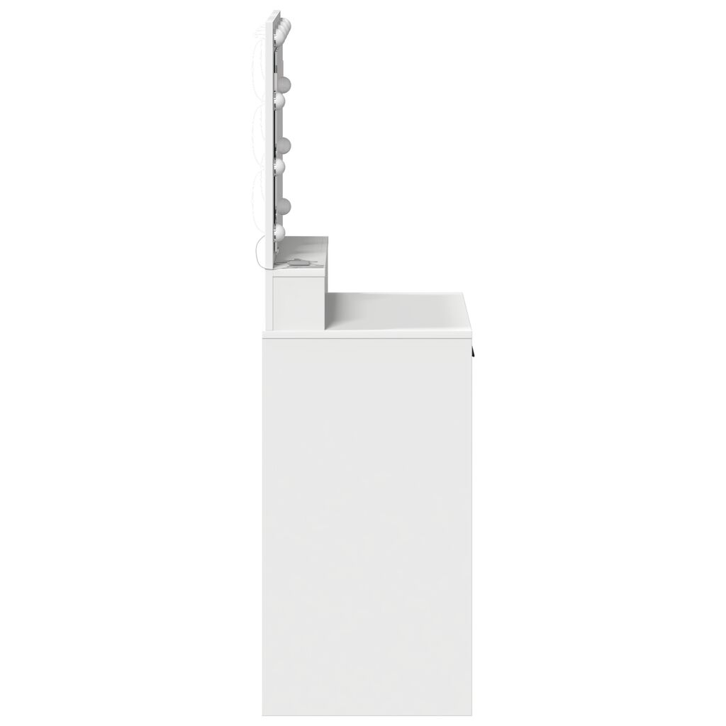 vidaXL Κομοδίνο με συρτάρι Λευκό 50 x 41 x 135 εκ Επεξεργασμένο ξύλο