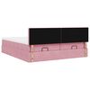 vidaXL Οθωμανικό κρεβάτι με στρώματα ροζ 200x200cm Velvet