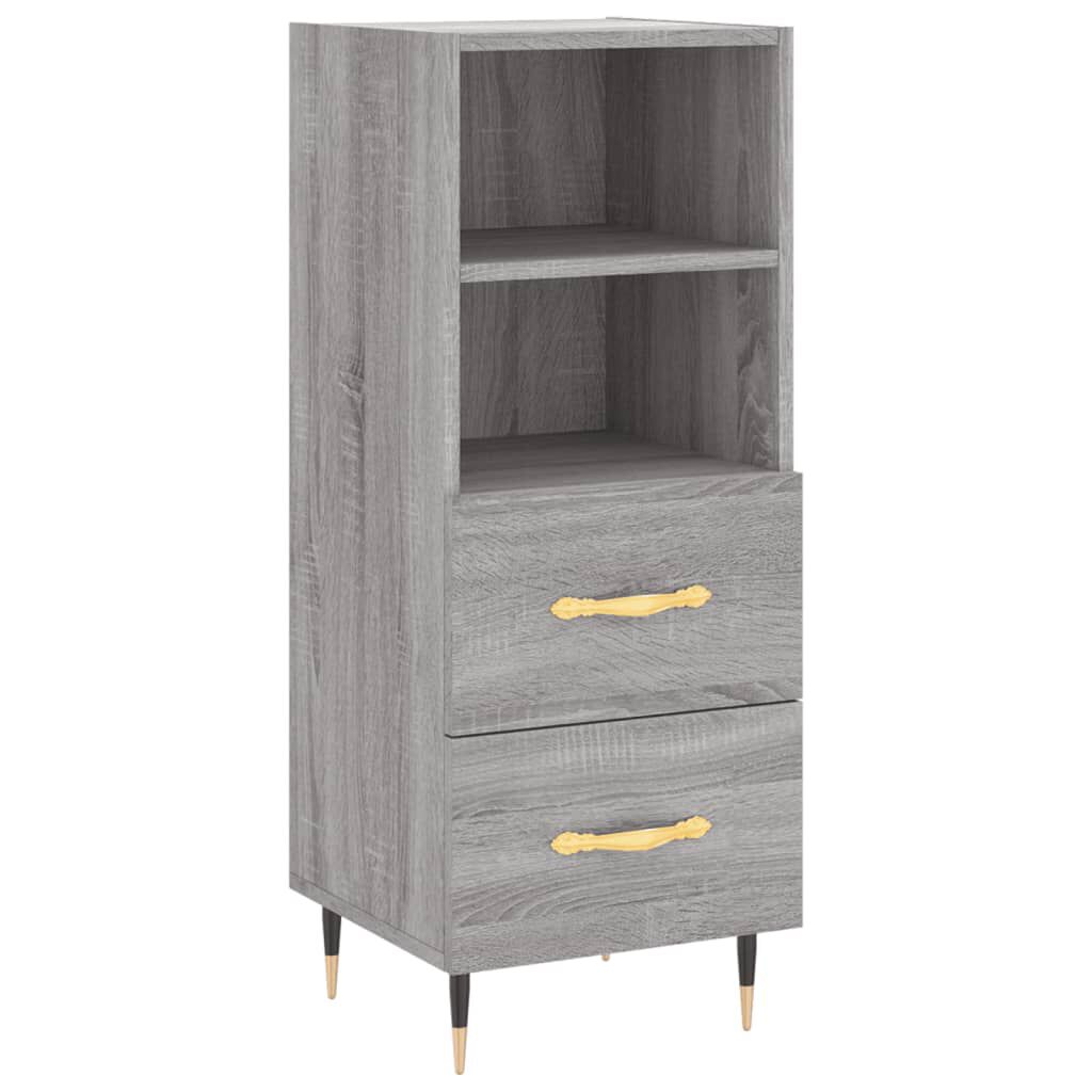 vidaXL Μπουφές Sonoma Γκρι 34,5 x 34 x 180 εκ. από Επεξεργασμένο Ξύλο